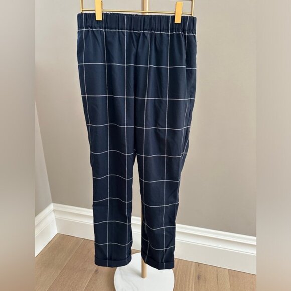 Oak + Fort Windowpane Straight Leg Pants – Size Small - Picture 3 of 7